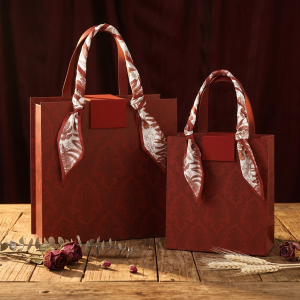 Burgundy Damask Gift Box